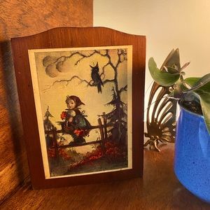 Vintage Manchester Wood Hummel Plaque